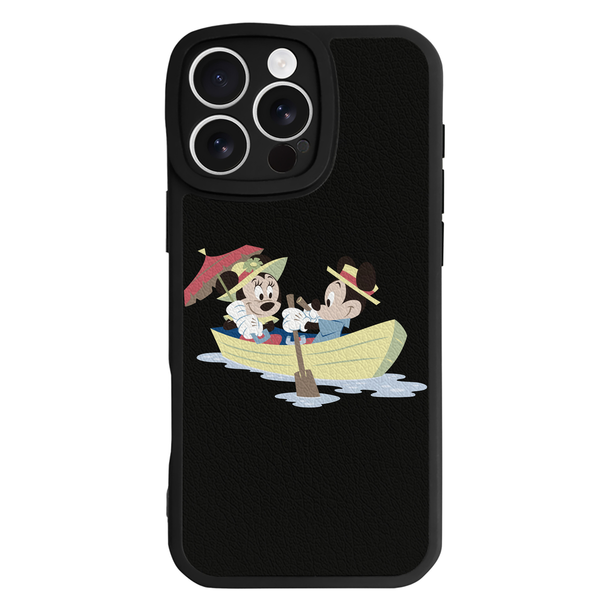 （画像用） ミッキーマウス Mickey Mouse 【iPhone 16シリーズ対応】シリコンスマホケース（レザー調） 材質：シリコン